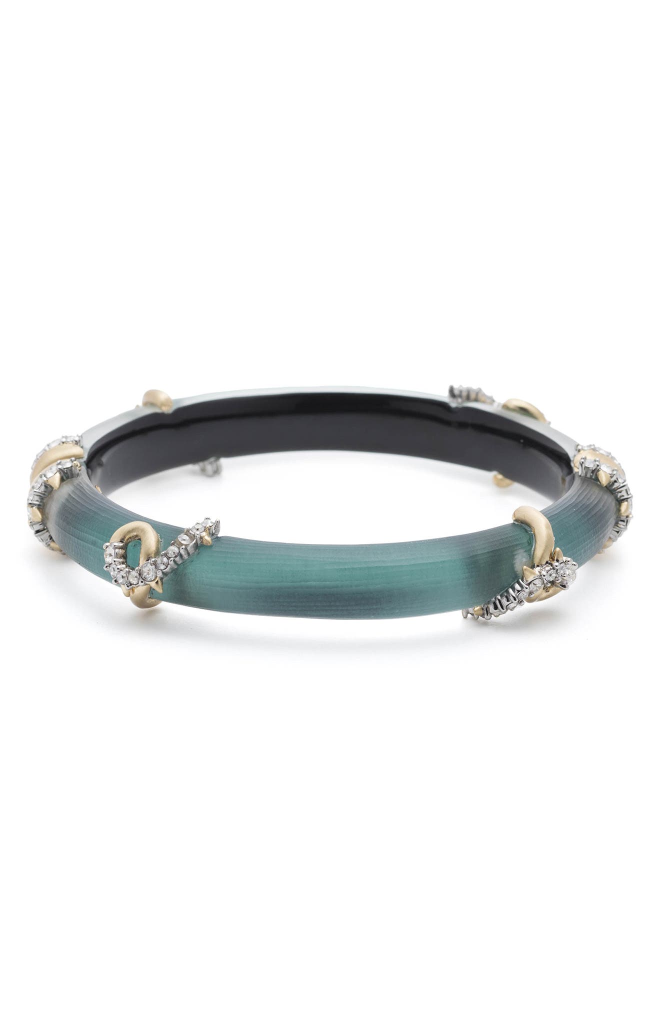 Alexis Bittar Lucite Crystal Encrusted Bangle Bracelet Sunset