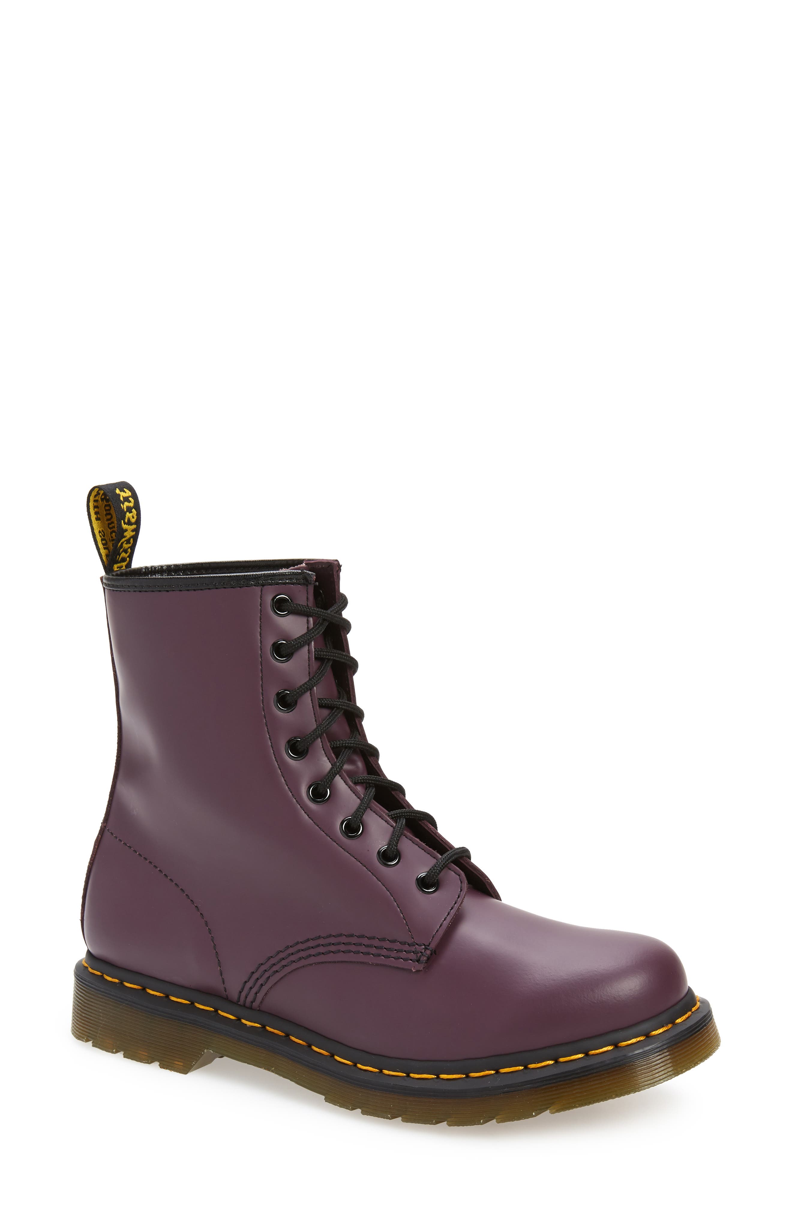 womens purple combat boots