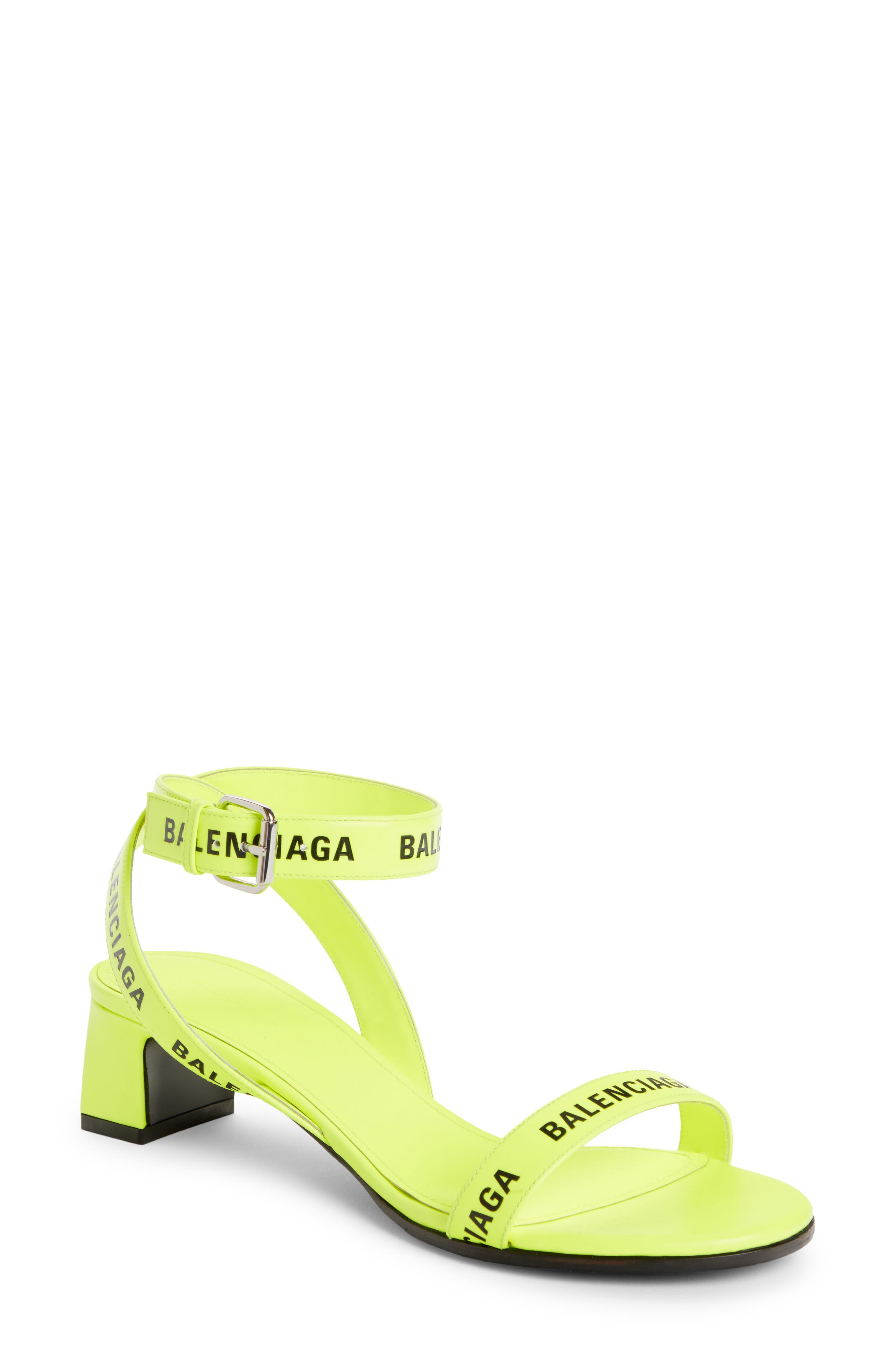 neon yellow balenciaga sandals
