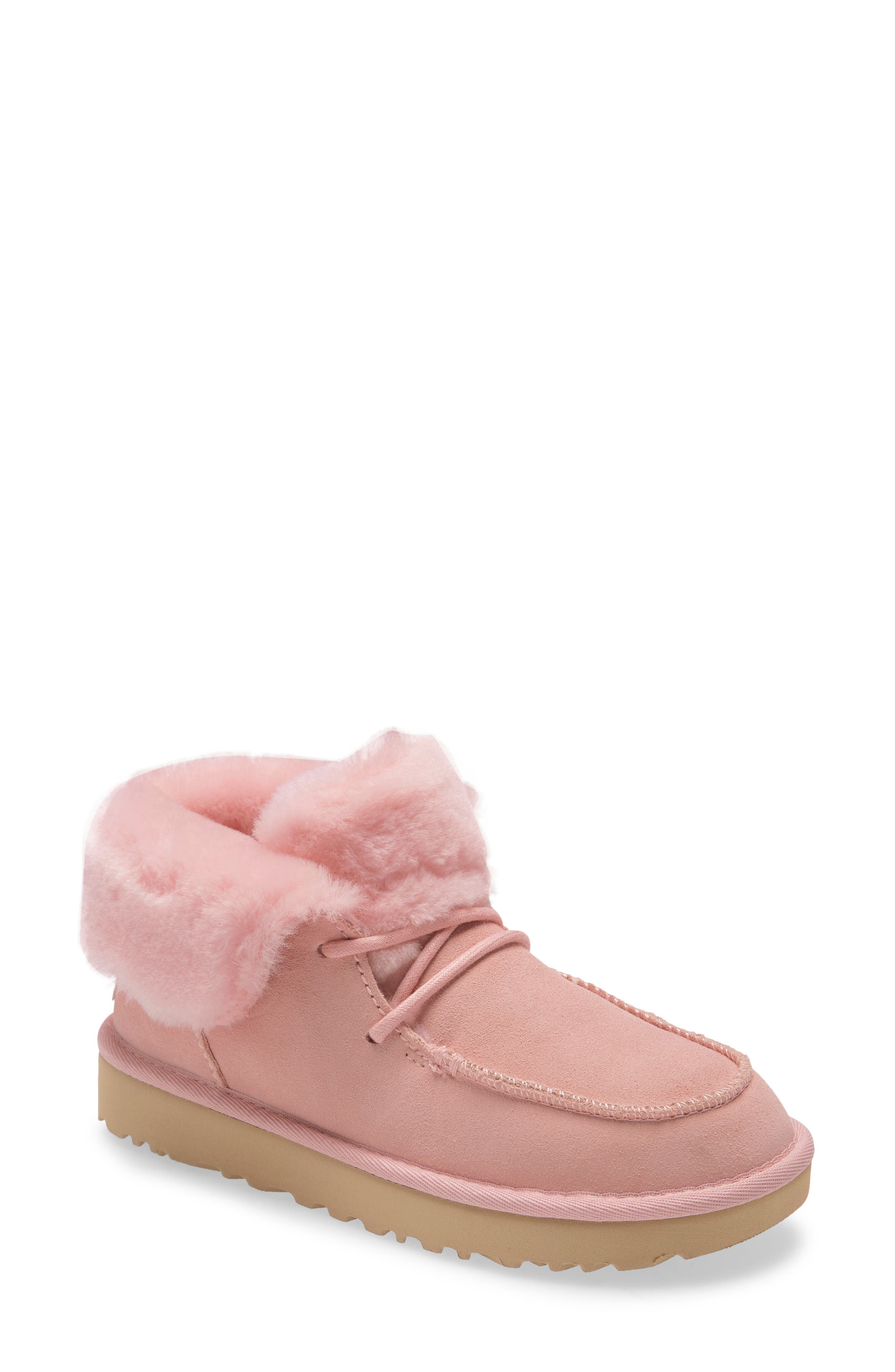 baby pink ankle boots