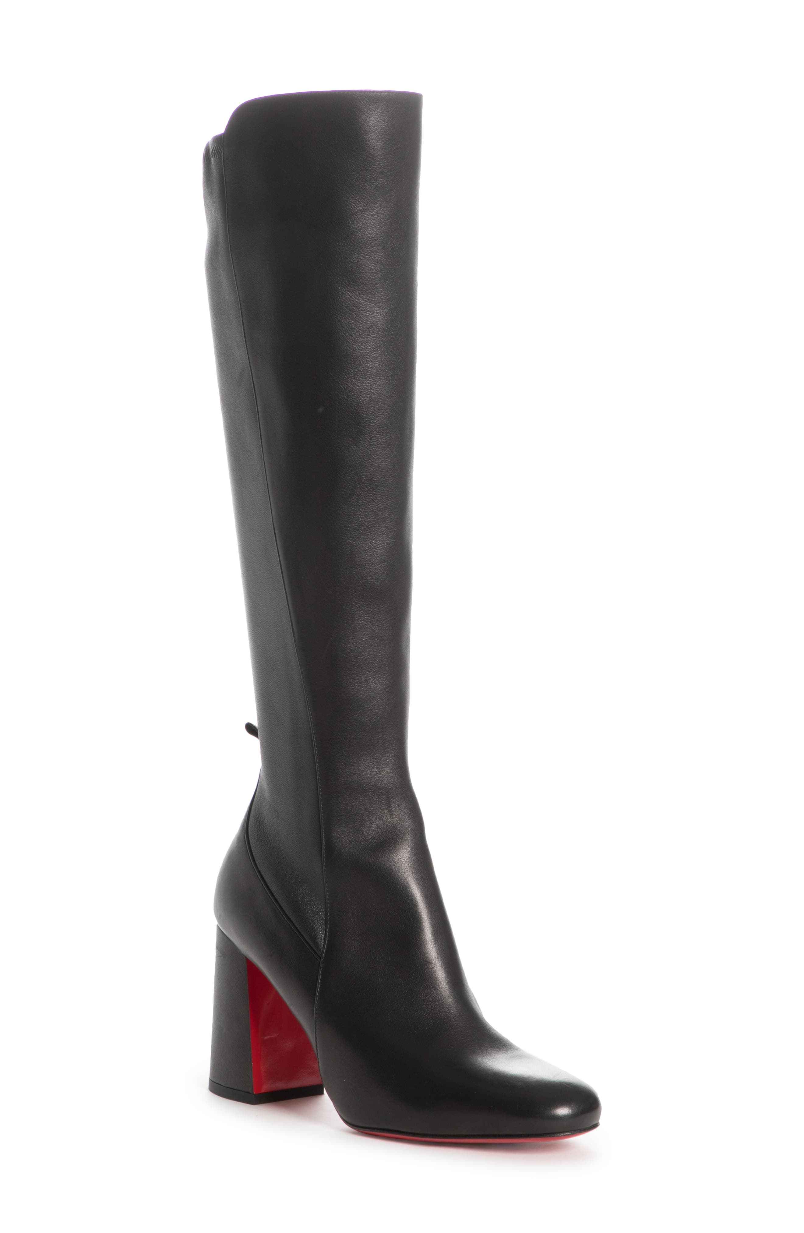 louboutin boots knee high