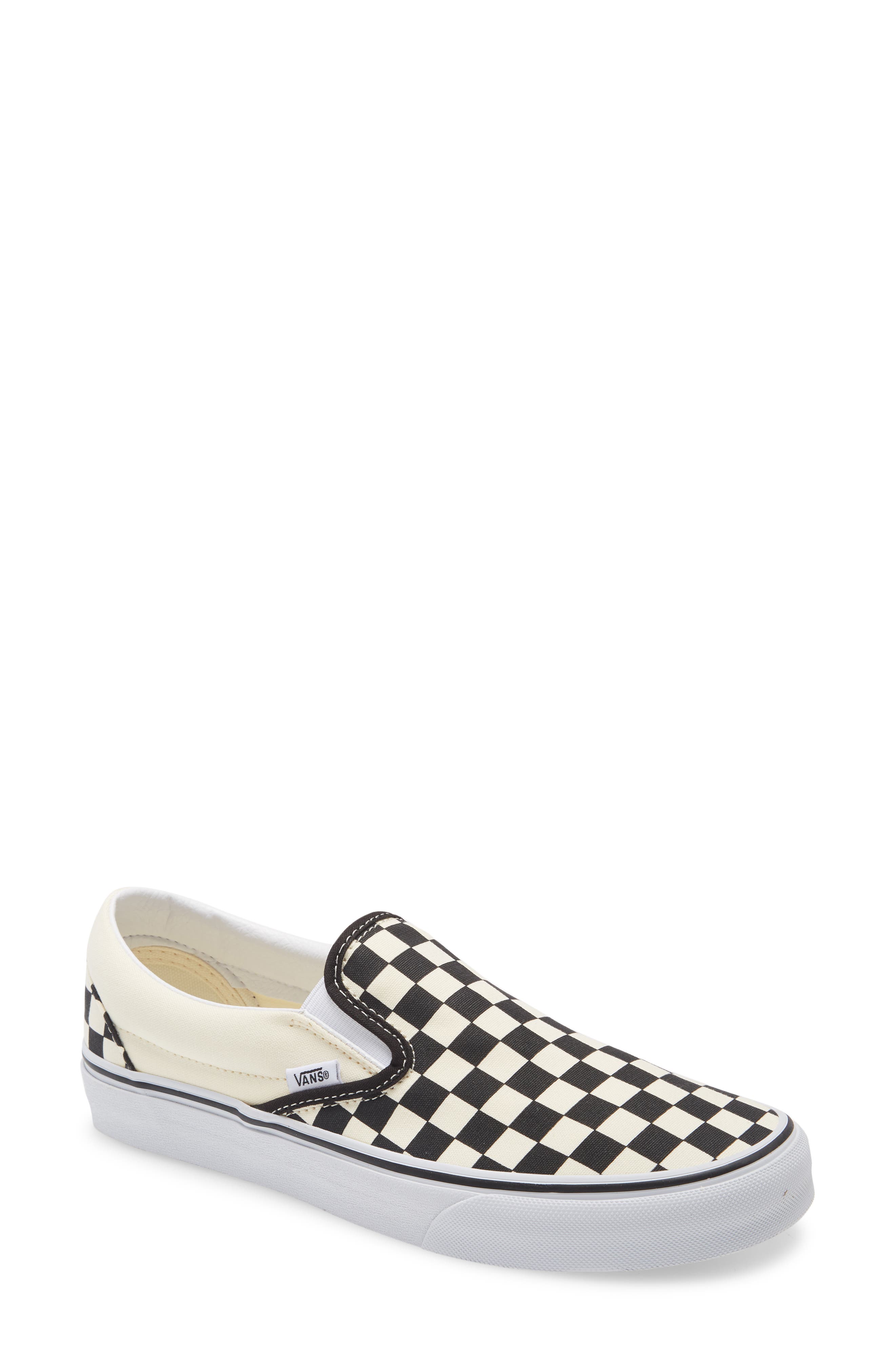 black and white checkered van shoes