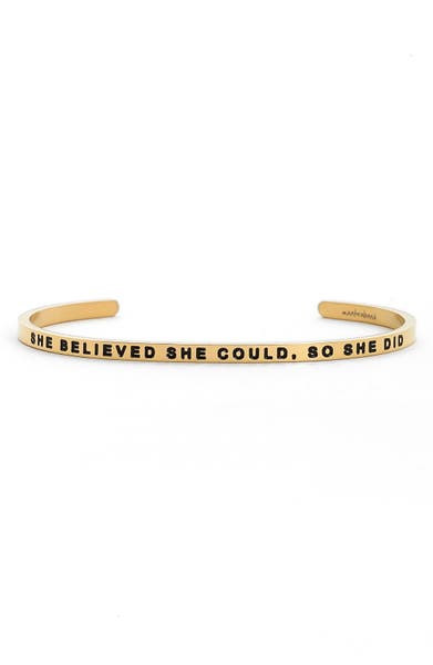 Main Image - MantraBand® 'She Believed She Could' Cuff