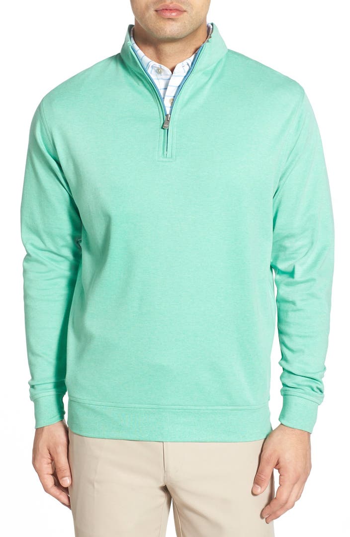 Peter Millar Regular Fit Heathered Quarter Zip Sweater | Nordstrom
