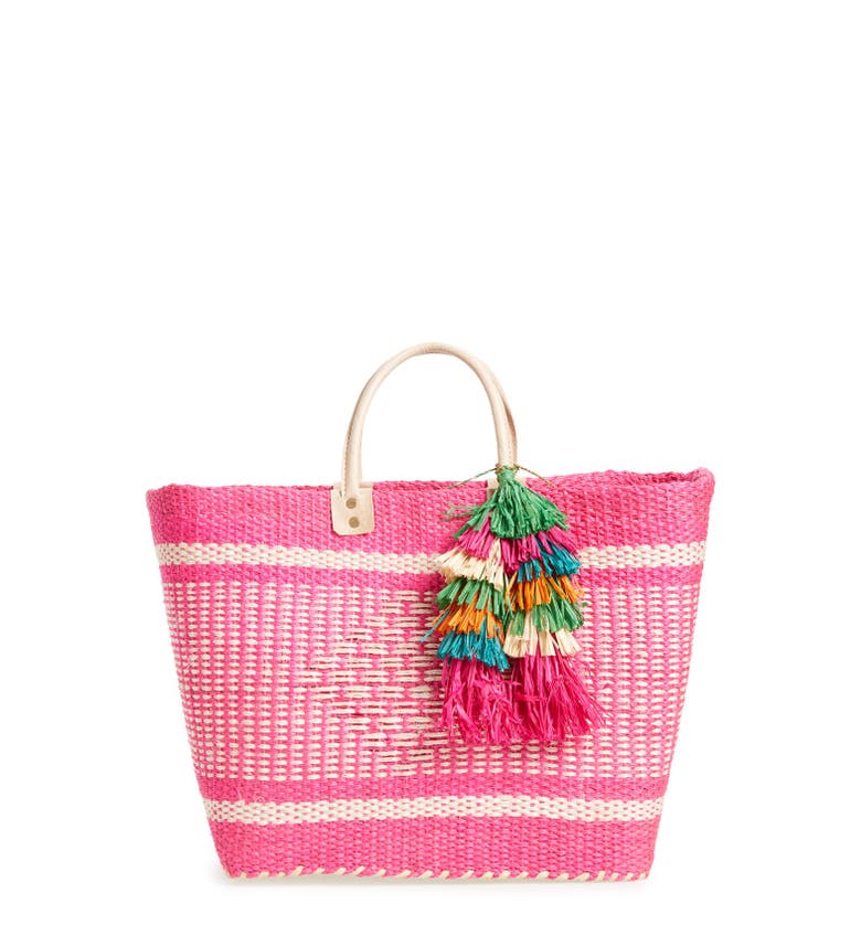 Mar y Sol 'Ibiza' Woven Tote with Tassel Charms | Nordstrom