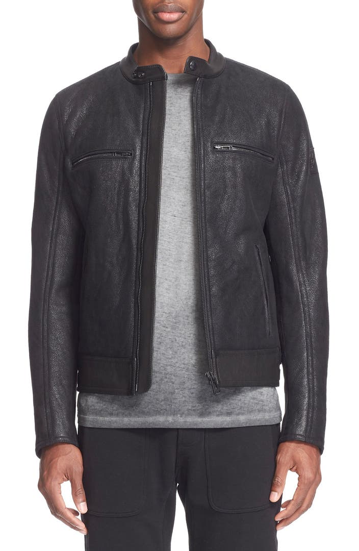 Belstaff 'Reddale' Leather & Genuine Shearling Jacket | Nordstrom