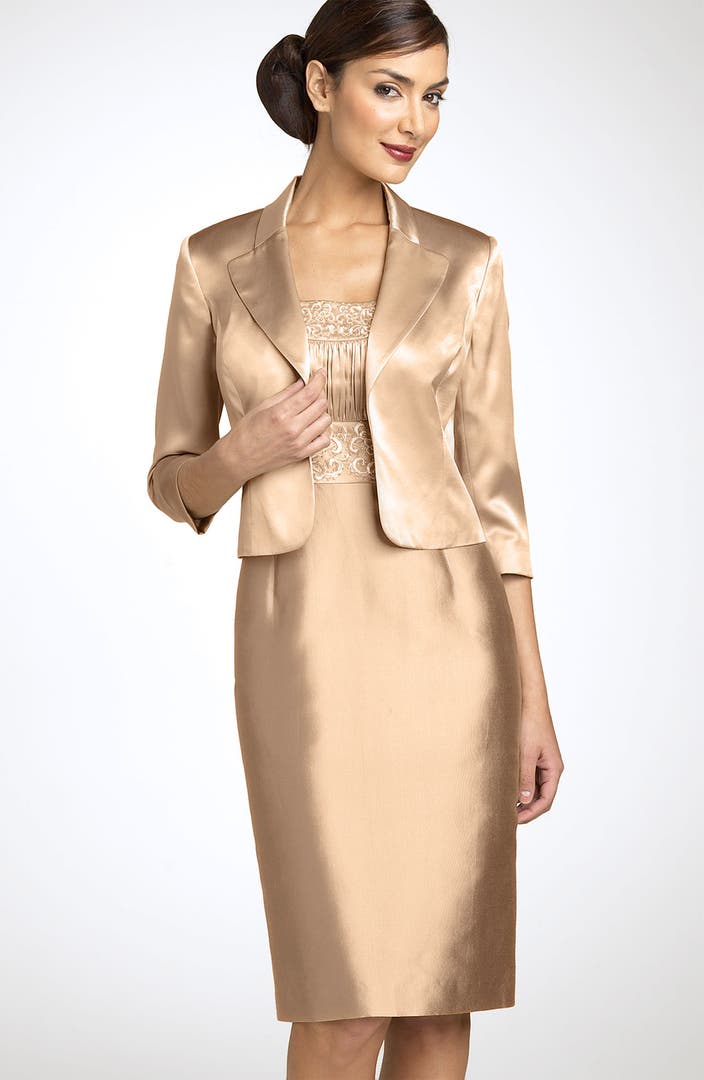 Adrianna Papell Embroidered Sheath Dress & Jacket | Nordstrom