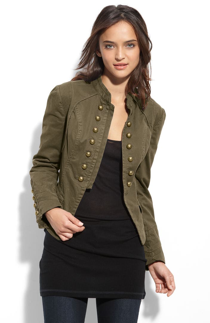 Willow & Clay Cotton Twill Military Jacket | Nordstrom