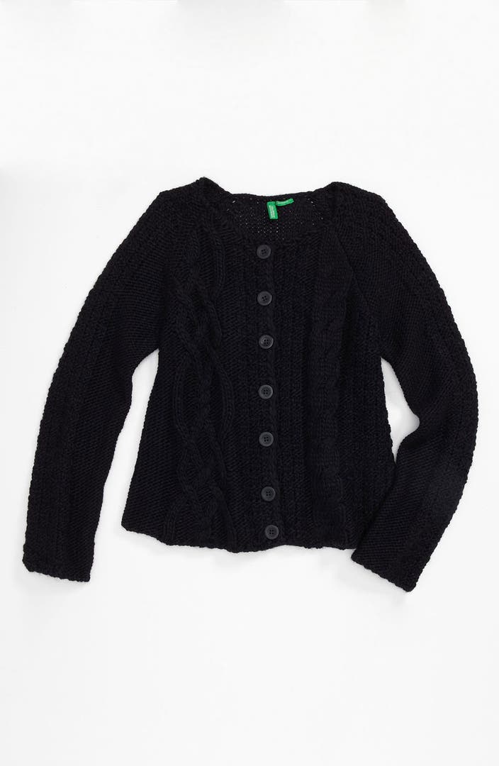United Colors of Benetton Kids Cable Knit Cardigan (Little Girls & Big ...