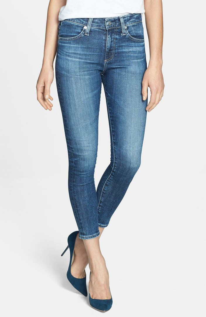 AG 'Farrah' High Rise Crop Skinny Jeans (12 Year Visionary) | Nordstrom