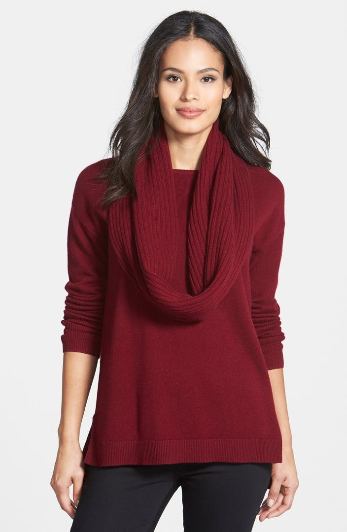 Nordstrom Collection Cashmere Sweater with Removable Cowl | Nordstrom