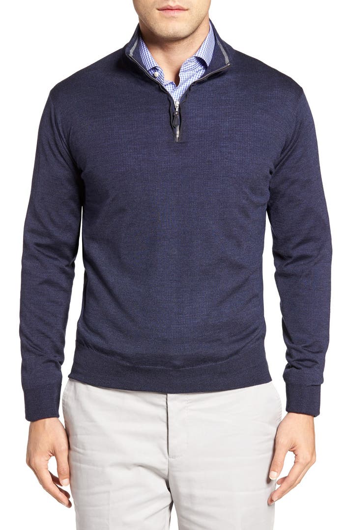 Peter Millar Merino Wool Quarter Zip Sweater | Nordstrom