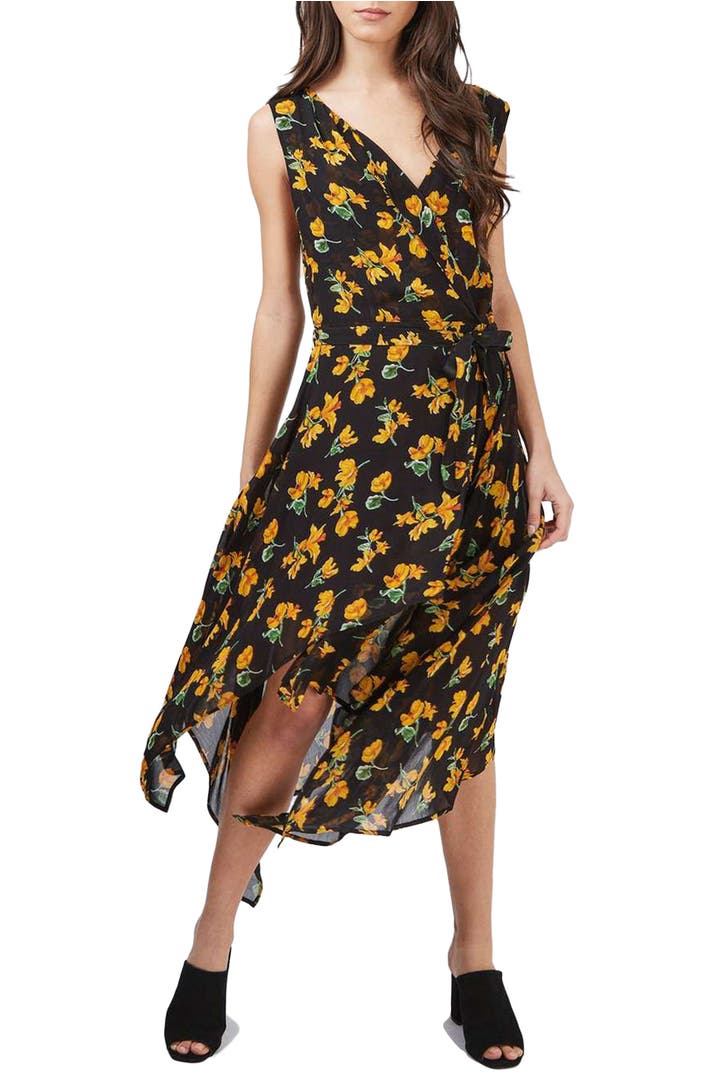 Topshop Marigold Wrap Midi Dress | Nordstrom