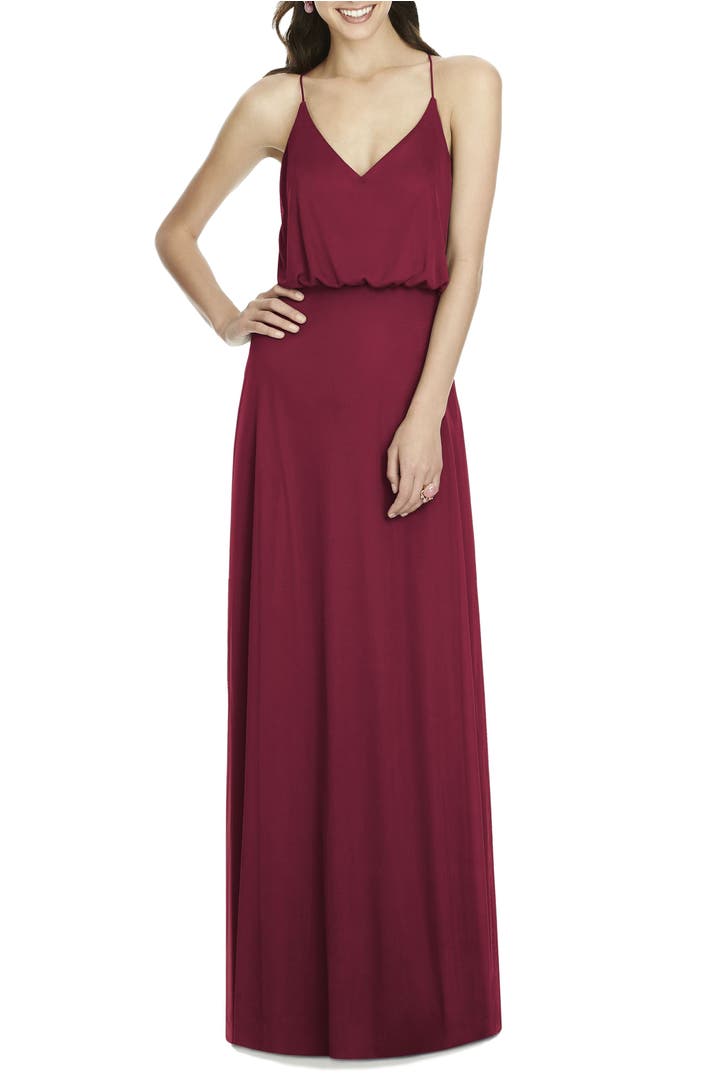 Alfred Sung Chiffon Blouson Gown | Nordstrom