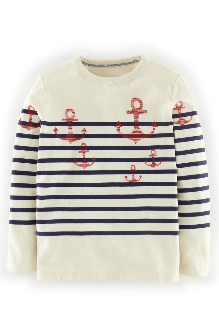 Mini Boden 'Logo Breton' Long Sleeve T-Shirt (Toddler Boys, Little Boys ...