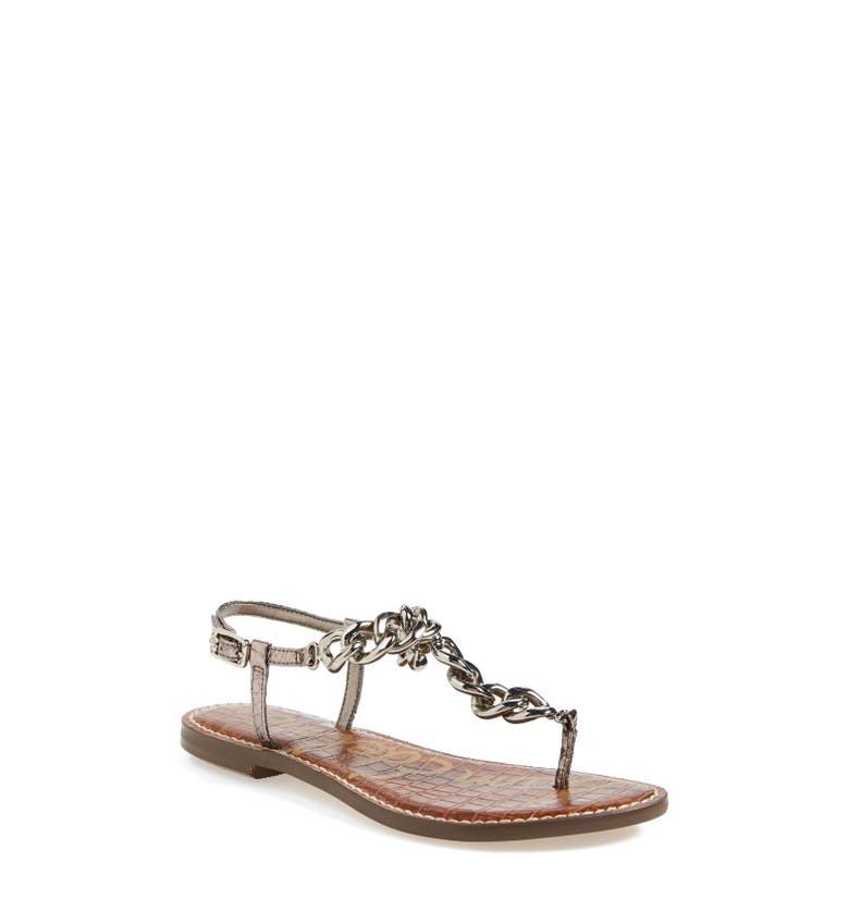 Sam Edelman 'Grella' Leather & Chain Link Thong Sandal (Women) | Nordstrom