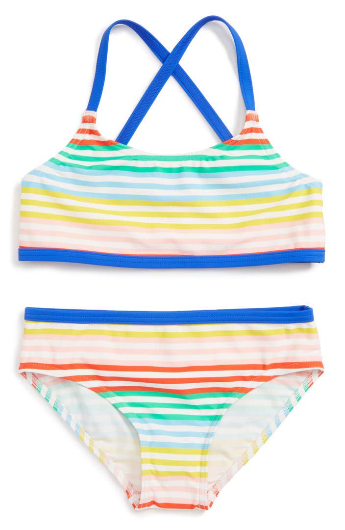 Mini Boden Into the Sea Two-Piece Swimsuit (Toddler Girls, Little Girls ...