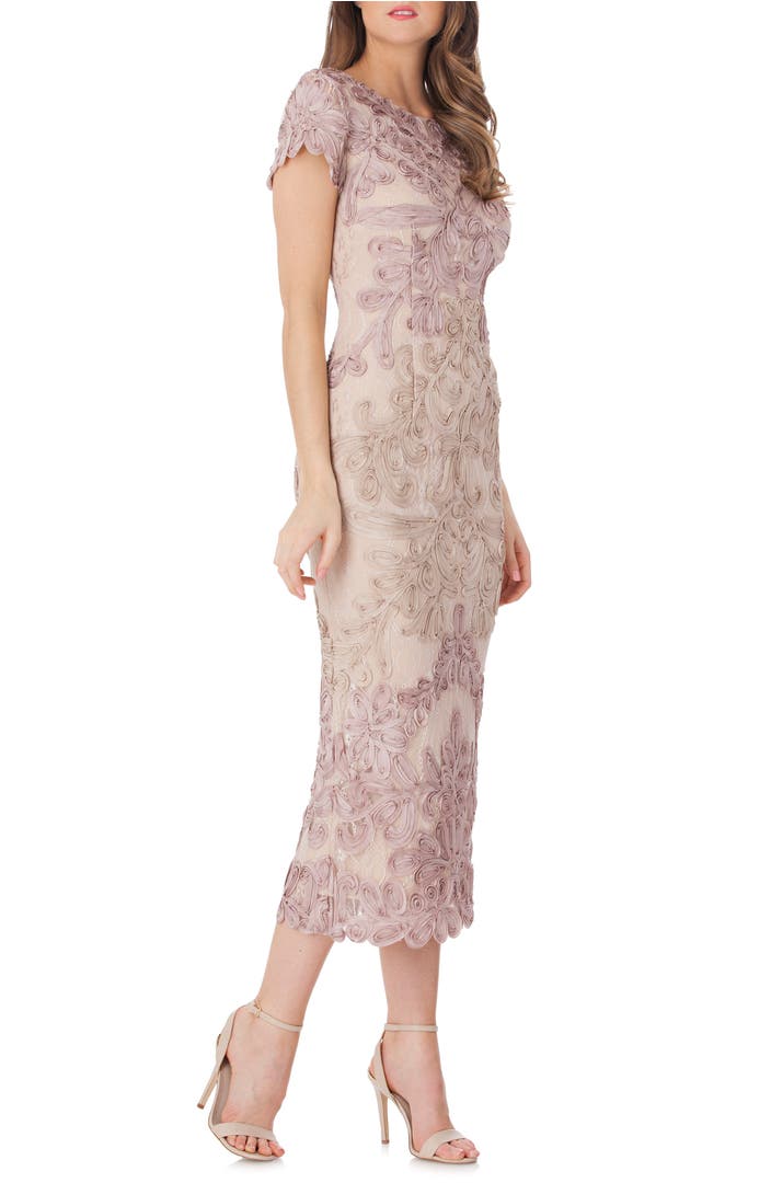JS Collections Soutache Lace Midi Dress | Nordstrom