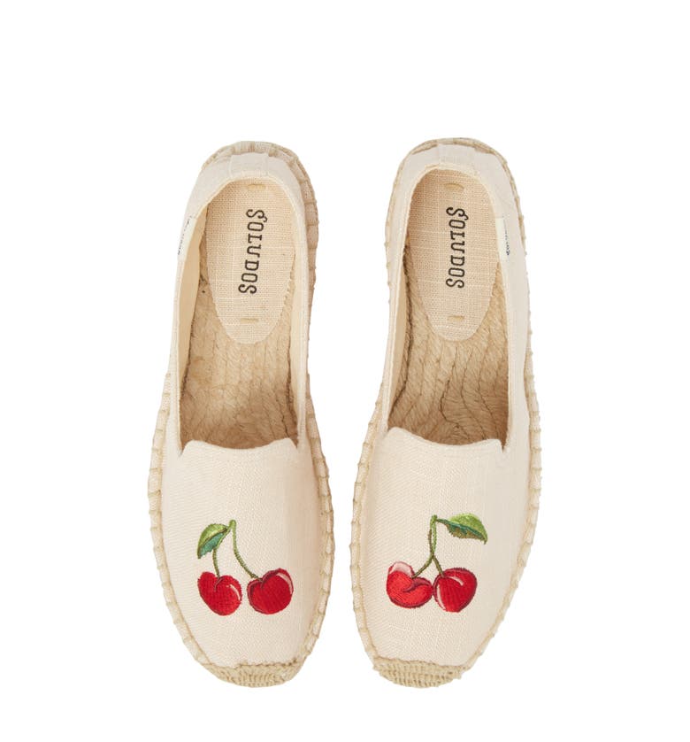 Cherries Embroidered Espadrille, Main, color, Blush