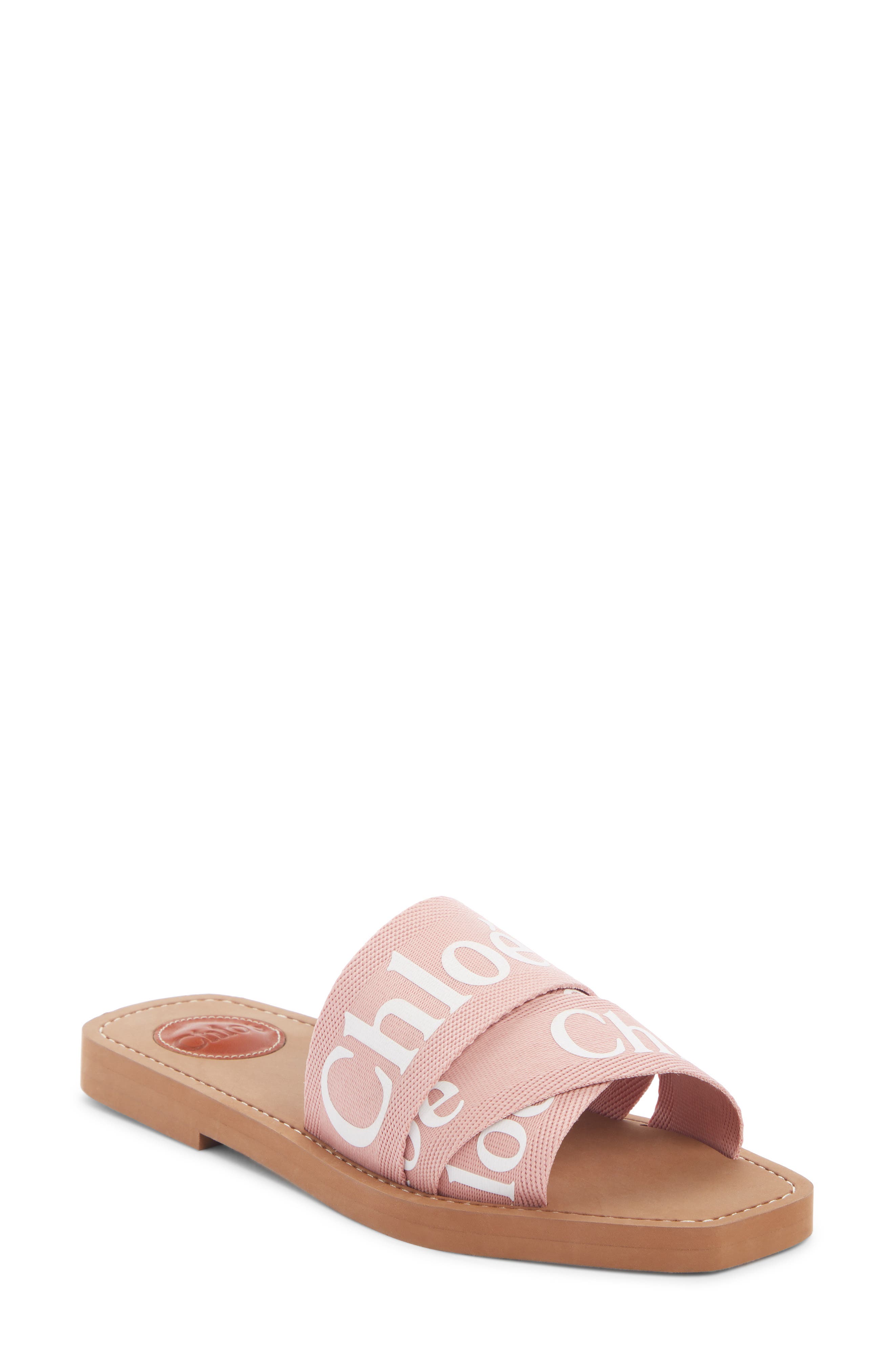 blush pink sandals flat