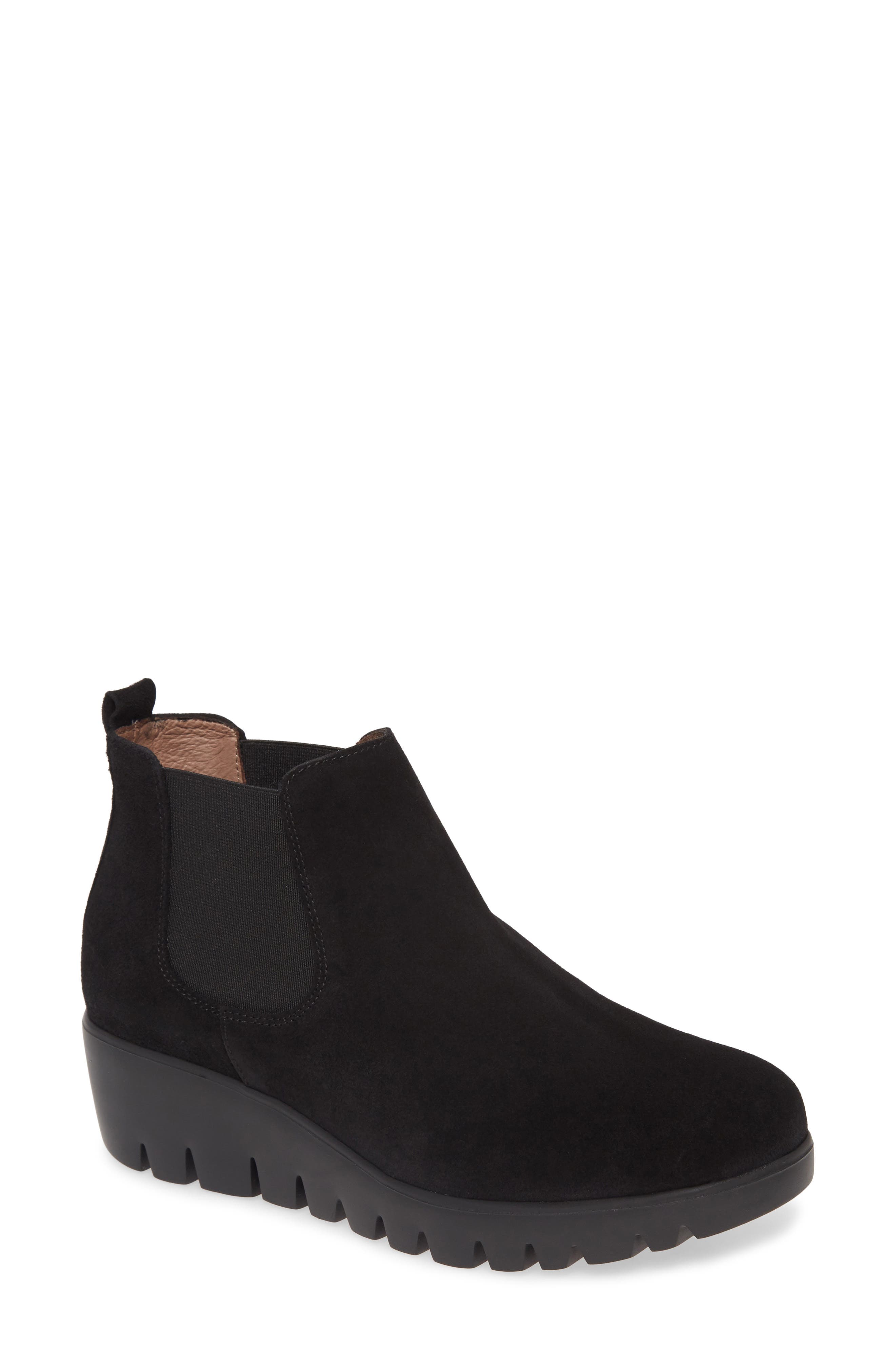 wonders black ankle boots