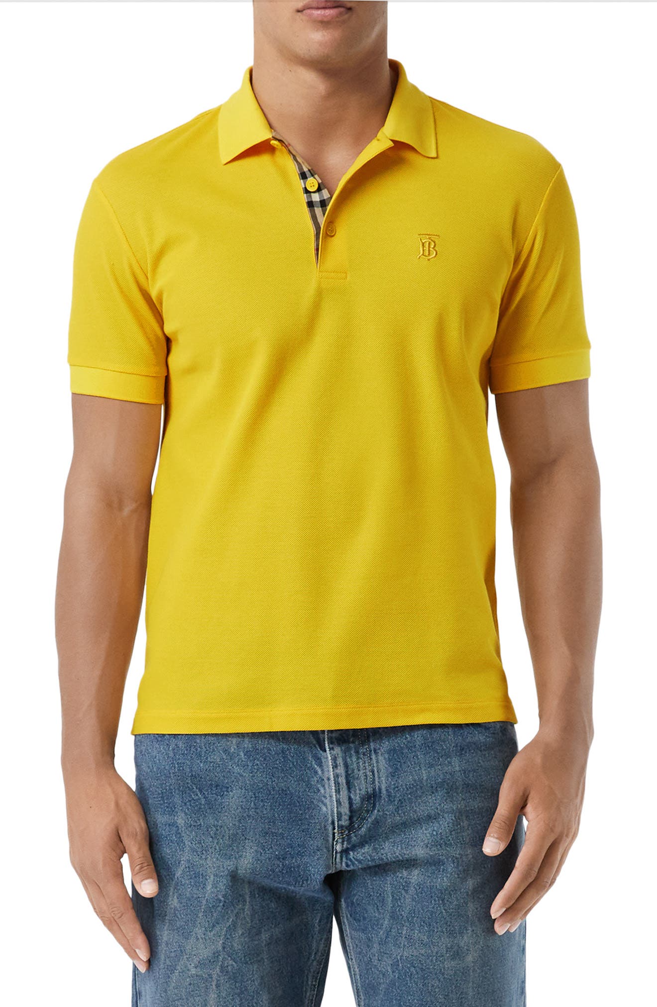 burberry polo shirt womens yellow