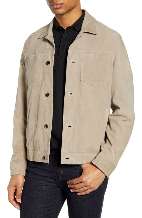 Men's Beige Leather & Faux Leather Jackets | Nordstrom