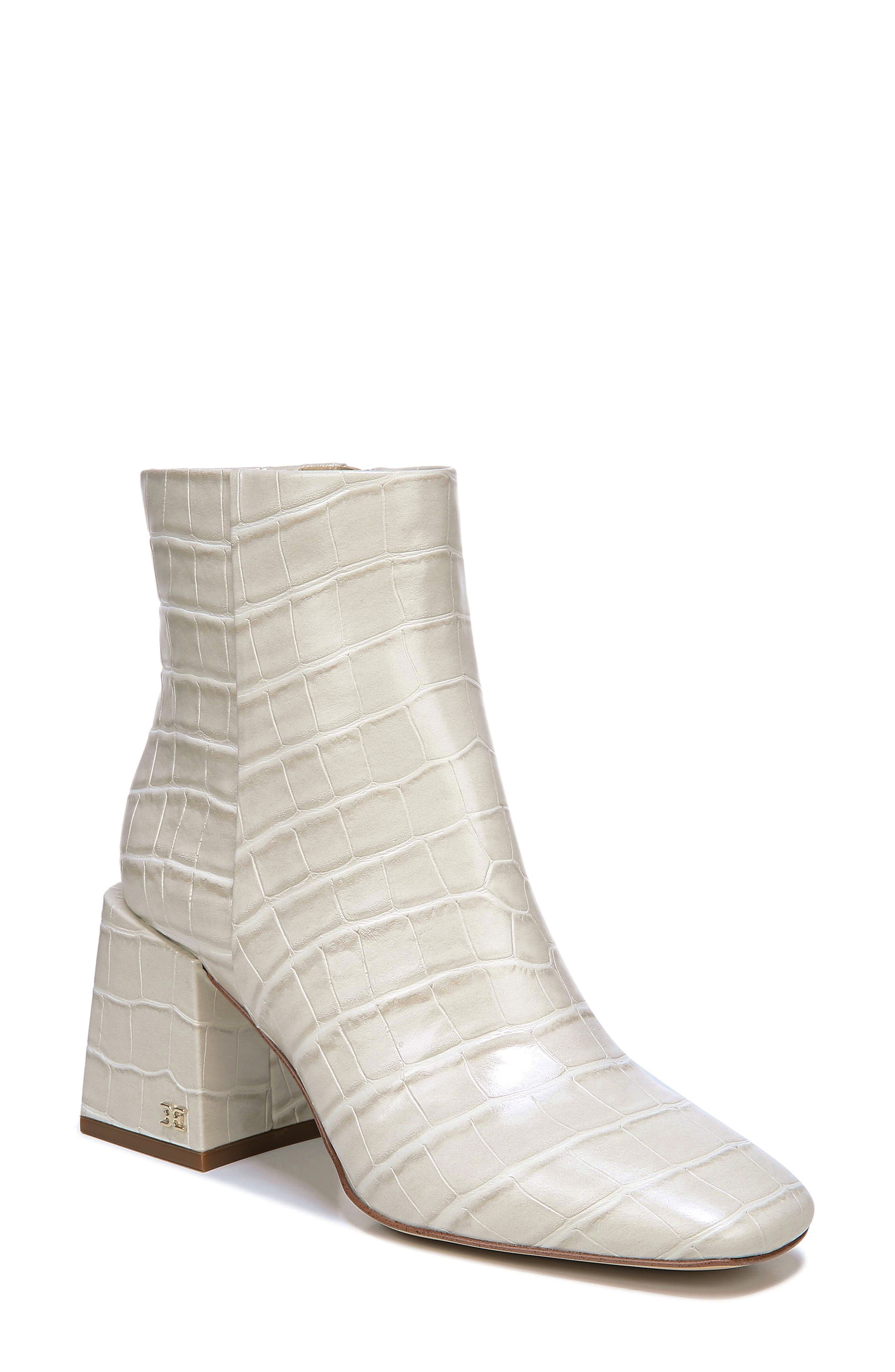 off white leather boots