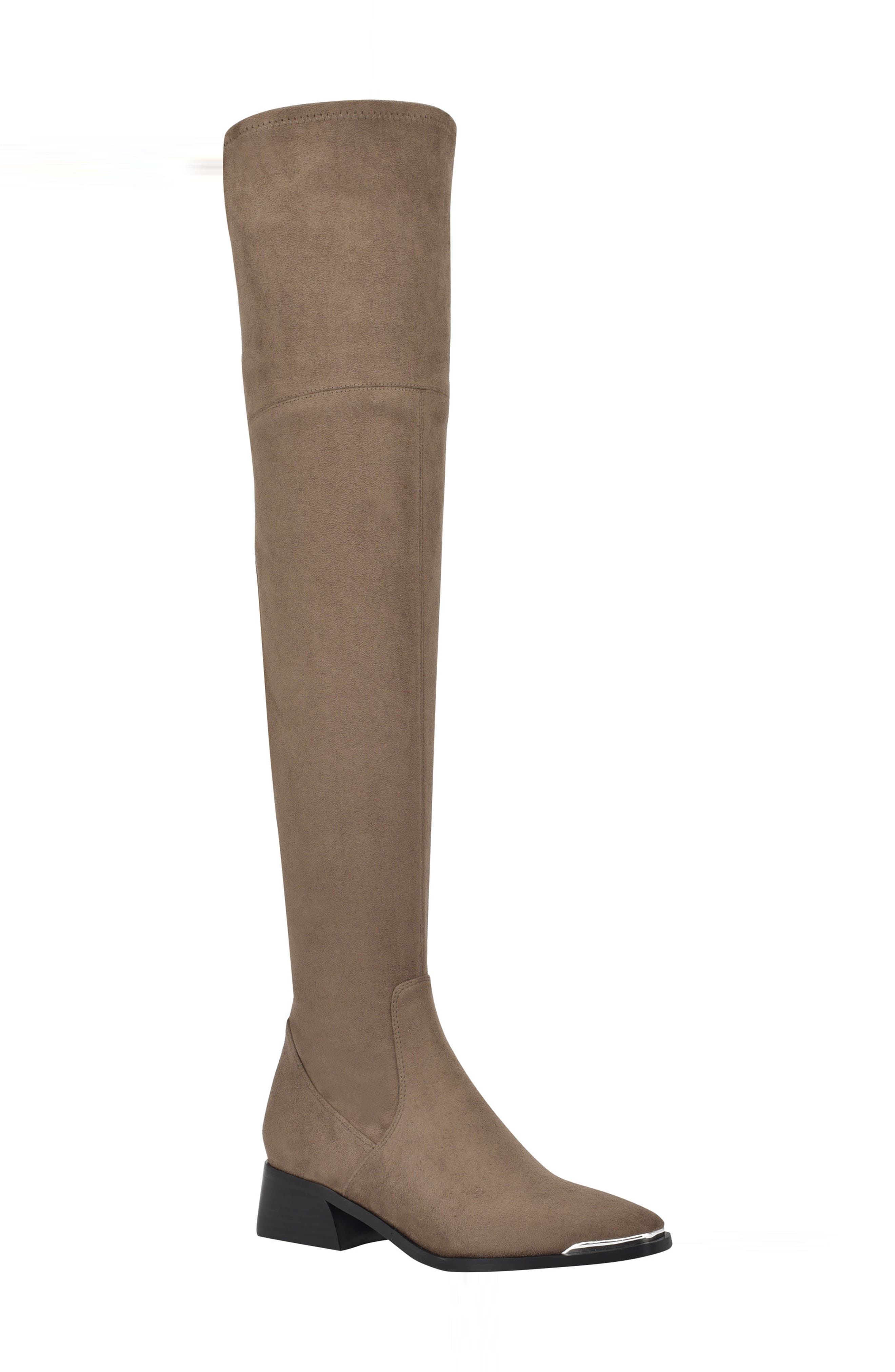 womens grey over the knee boots
