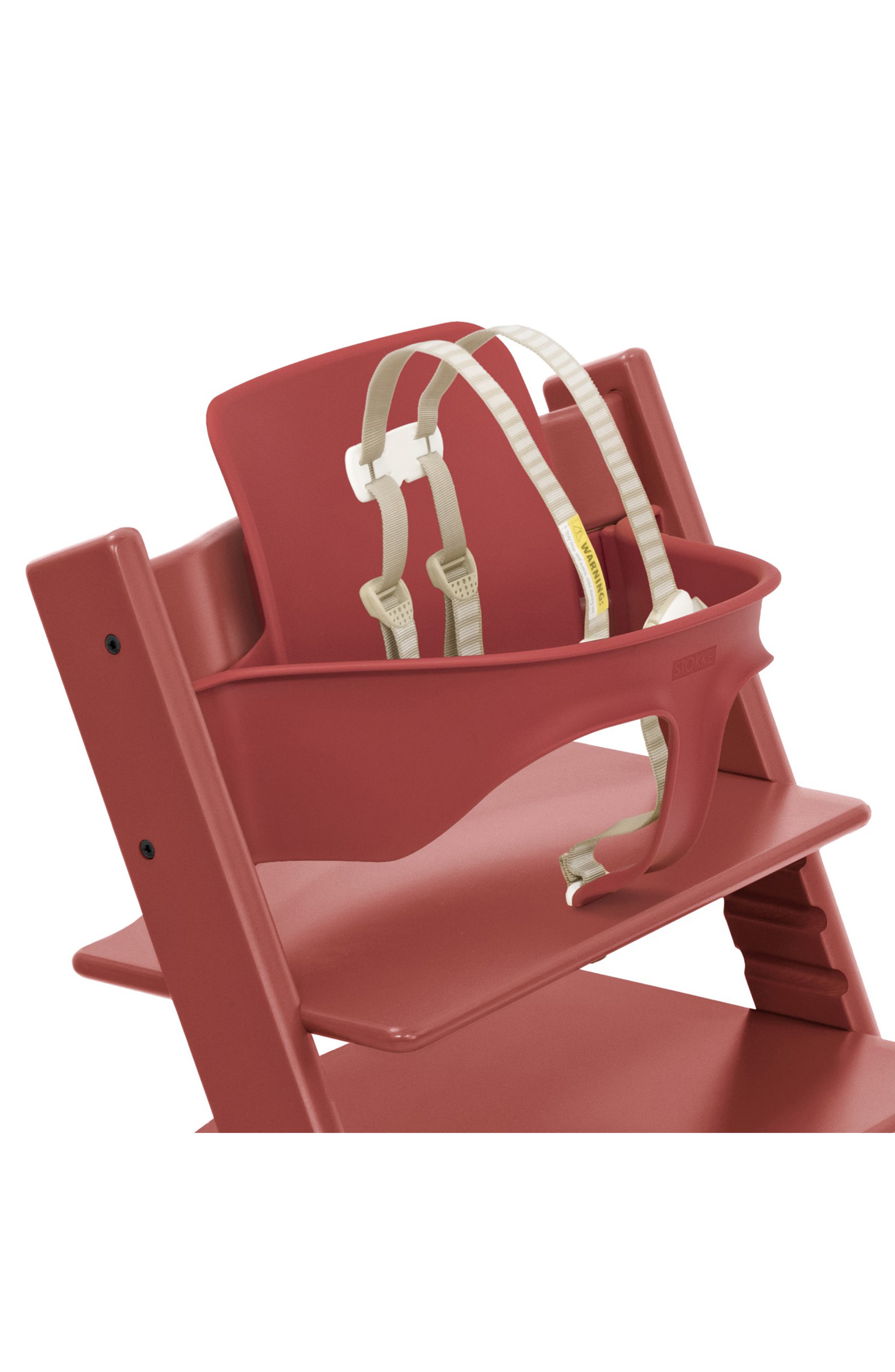 red high chair baby