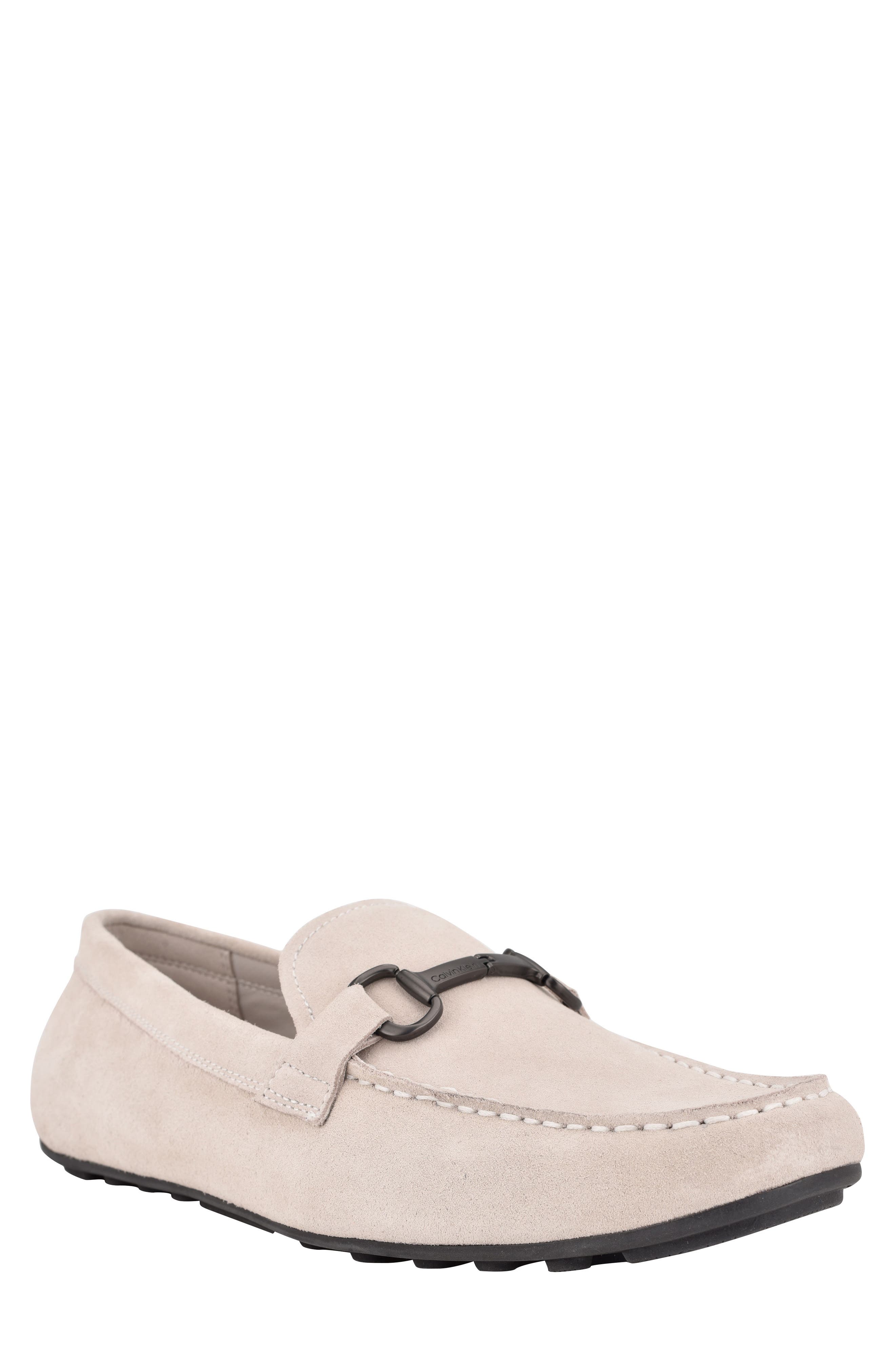 calvin klein white slip on shoes
