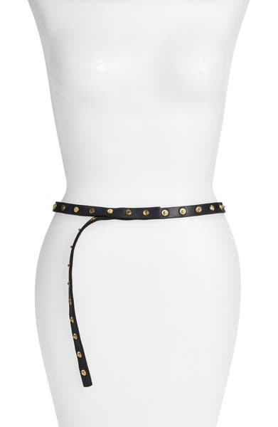 Main Image - Ada 'Cala' Studded Skinny Leather Belt