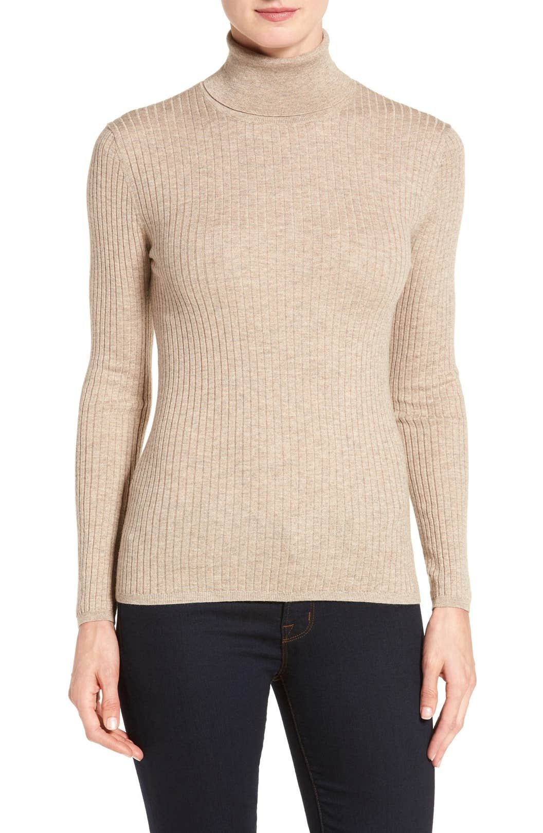 Classiques Entier® Ribbed Turtleneck Sweater (Regular & Petite) | Nordstrom