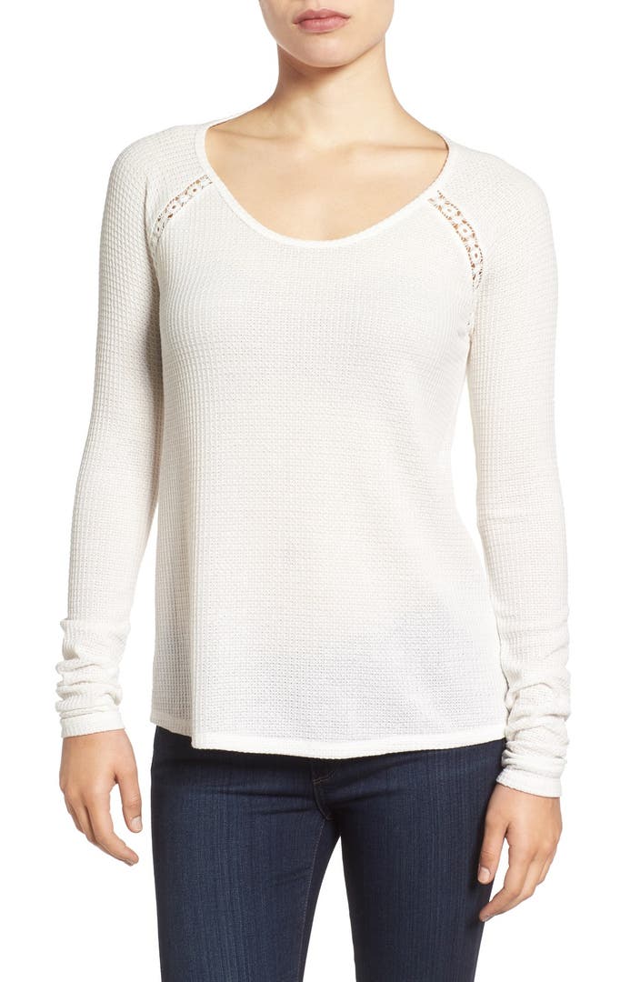 Lucky Brand Lace Trim Thermal Top | Nordstrom