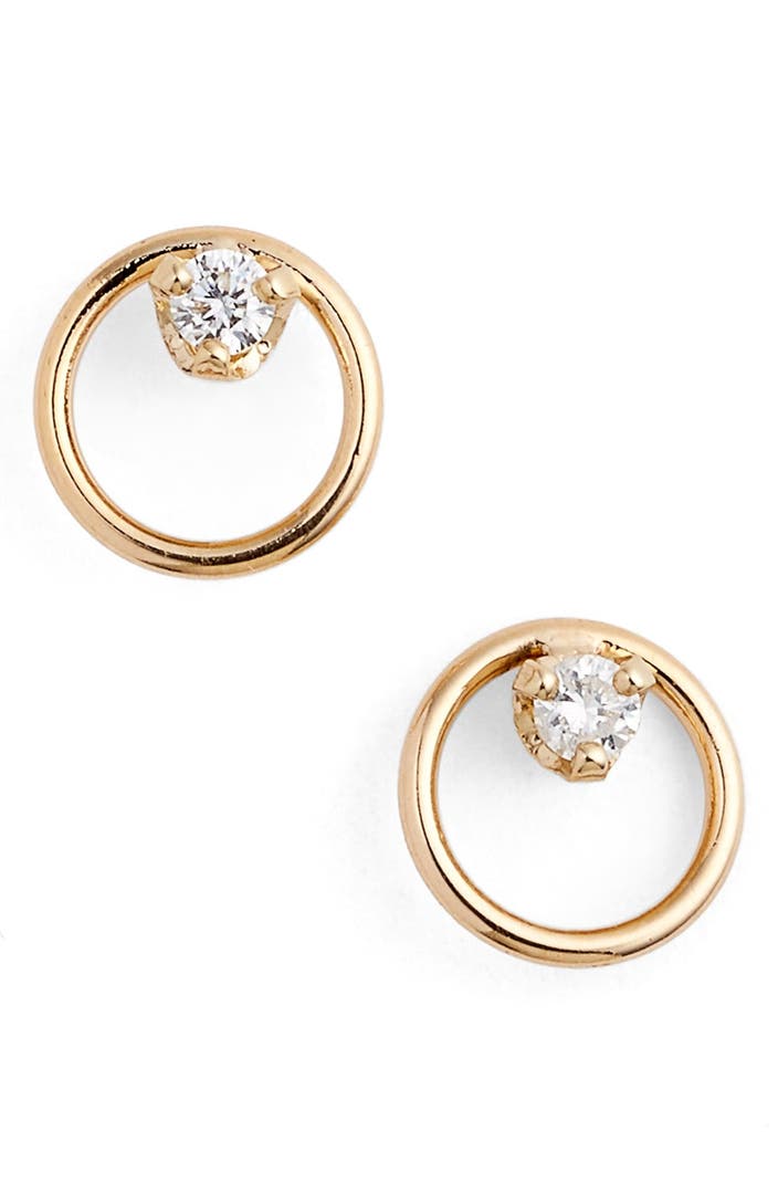 Zoë Chicco Diamond Circle Stud Earrings | Nordstrom