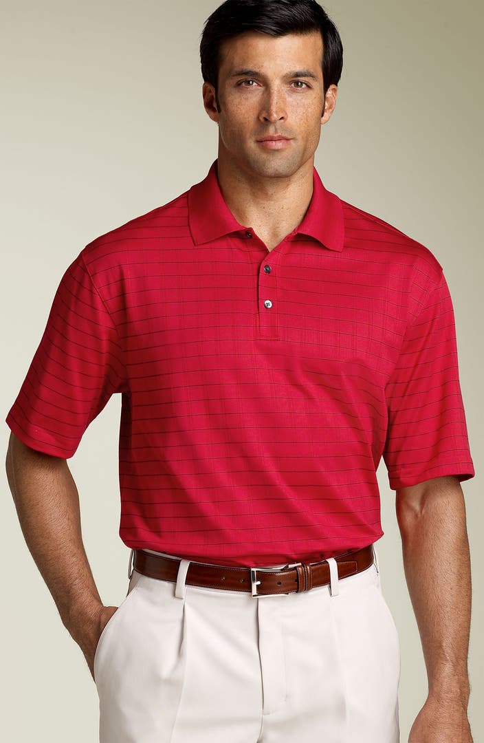 Tiger Woods Golf Apparel Stripe Drop Needle Polo | Nordstrom