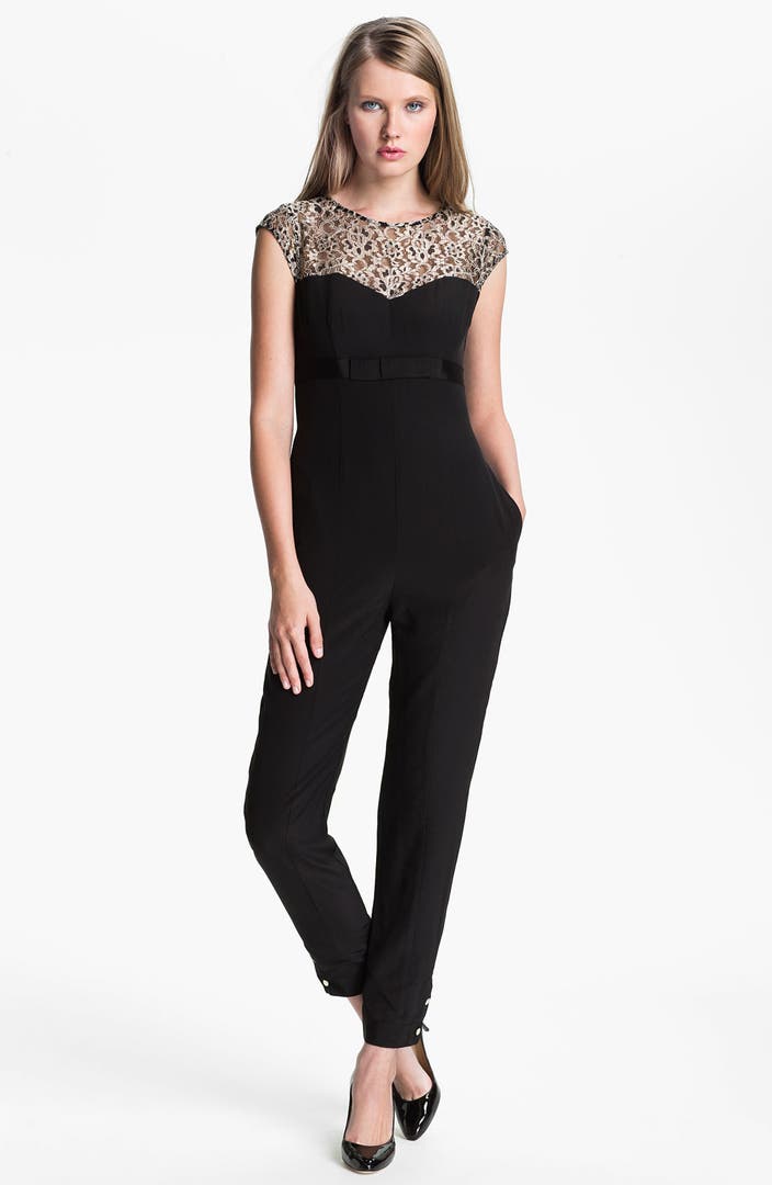 Ted Baker London Lace & Silk Jumpsuit | Nordstrom
