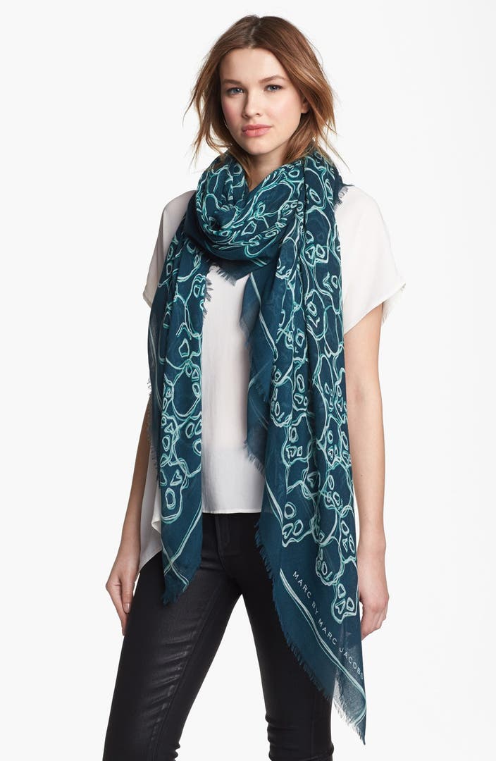 MARC BY MARC JACOBS 'Neon Skulls' Scarf | Nordstrom