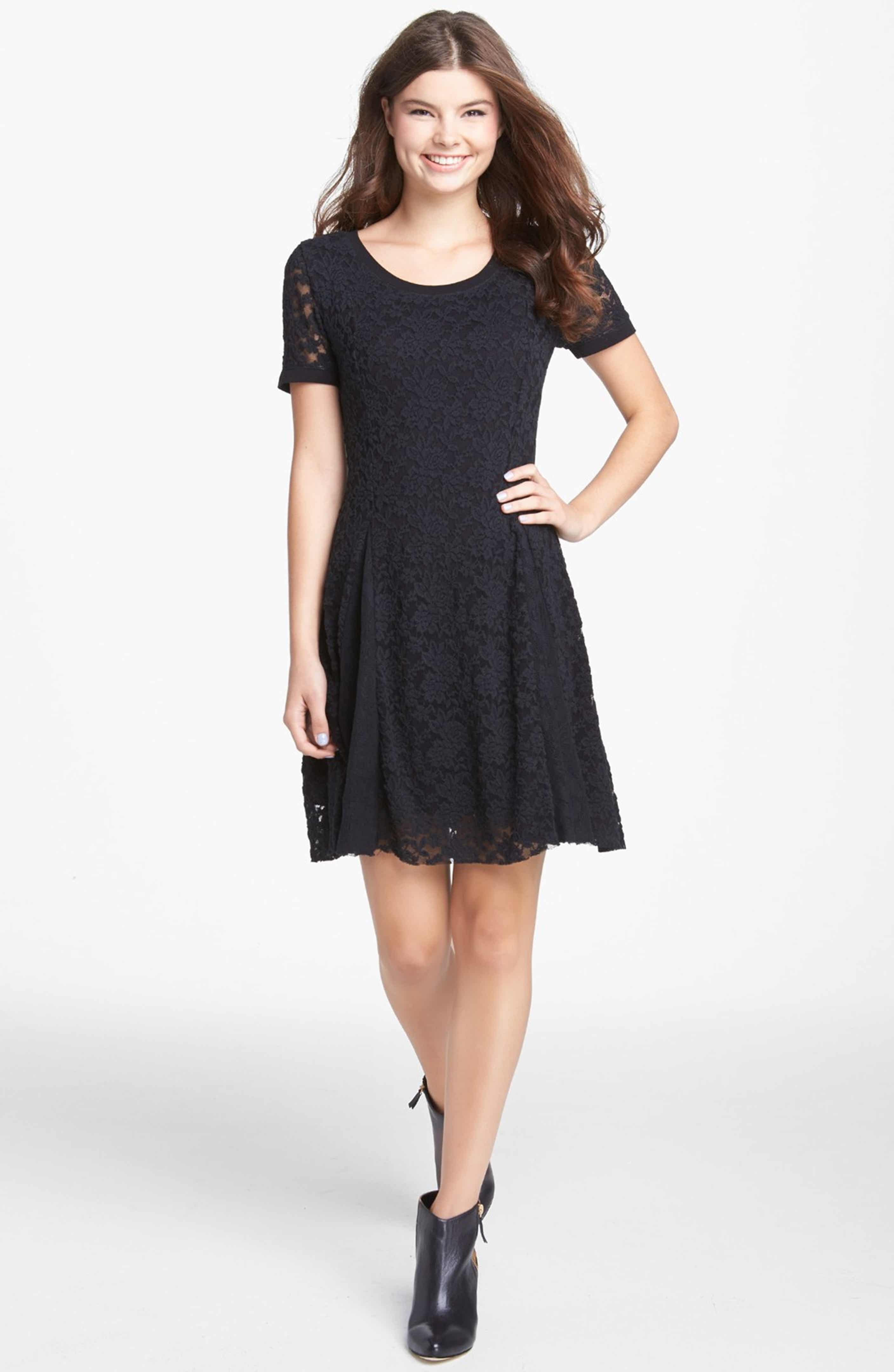Rubbish® 'Humble' Lace Fit & Flare Dress (Juniors) | Nordstrom