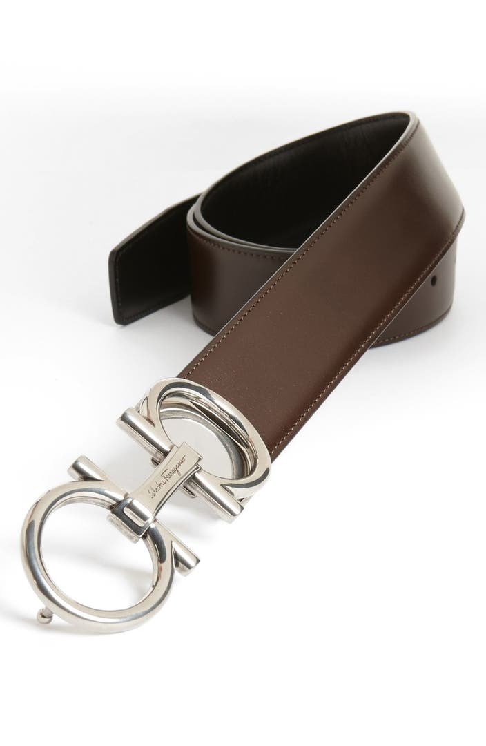 Salvatore Ferragamo Double Gancio Reversible Leather Belt | Nordstrom