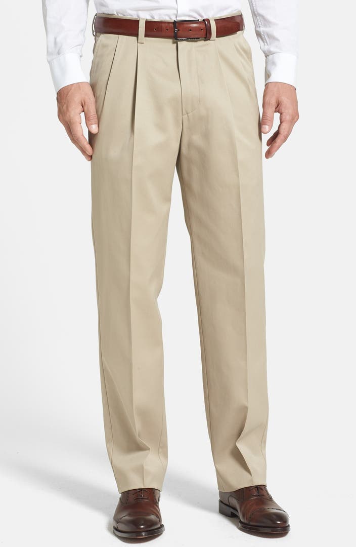 Nordstrom Men's Shop 'Classic' Smartcare™ Relaxed Fit Double Pleated ...