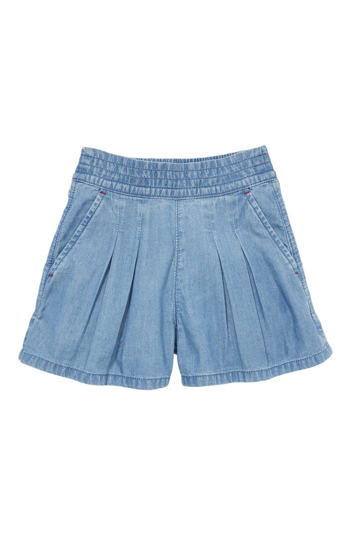Mini Boden Pull-On Denim Shorts (Toddler Girls, Little Girls & Big ...