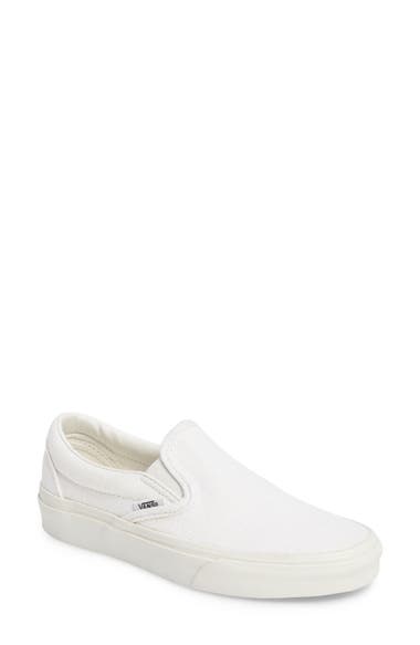 VANS Classic Slip-On Sneaker, Blanc De Blanc | ModeSens