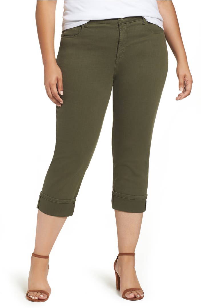 NYDJ Dayla Colored Wide Cuff Capri Jeans (Plus Size) | Nordstrom