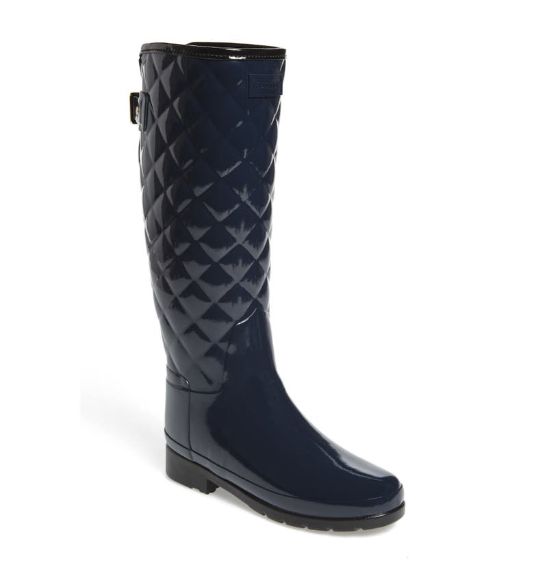 Hunter Original Refined High Gloss Quilted Rain Boot (Women) | Nordstrom