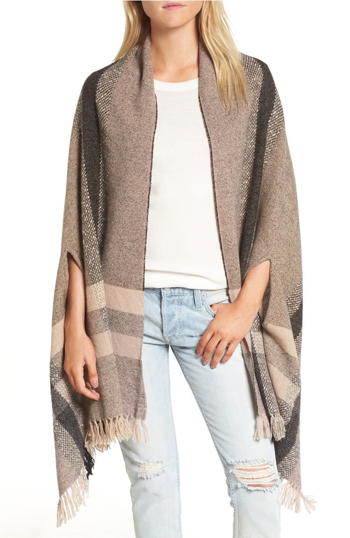 Madewell Placed Plaid Cape Scarf | Nordstrom