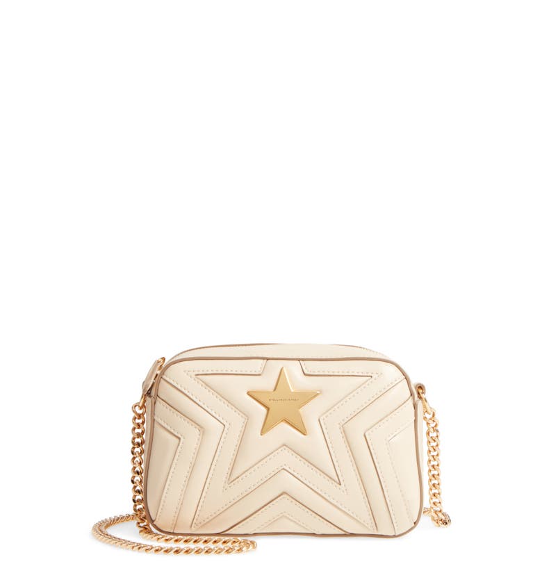 Stella McCartney Mini Star Quilted Faux Leather Camera Bag 