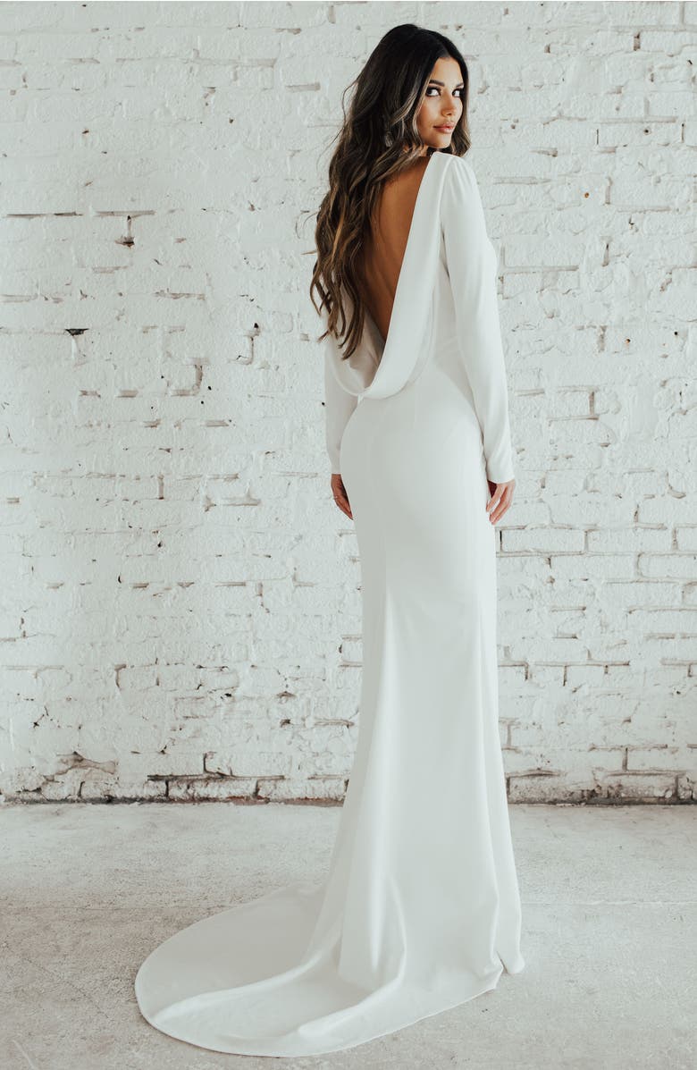 K'Mich Weddings - wedding planning - wedding dresses - affordable - Cowl Back Crepe Gown - color Ivory- Nordstrom