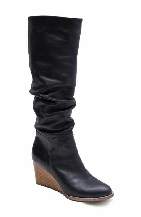 knee high black leather boots | Nordstrom
