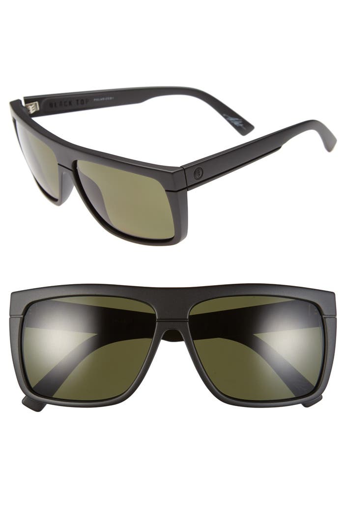 ELECTRIC 'Black Top' 60mm Polarized Flat Top Sunglasses | Nordstrom